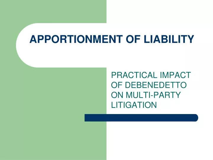 apportionment of liability