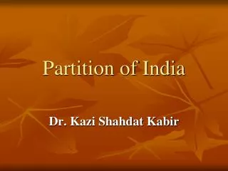 Partition of India