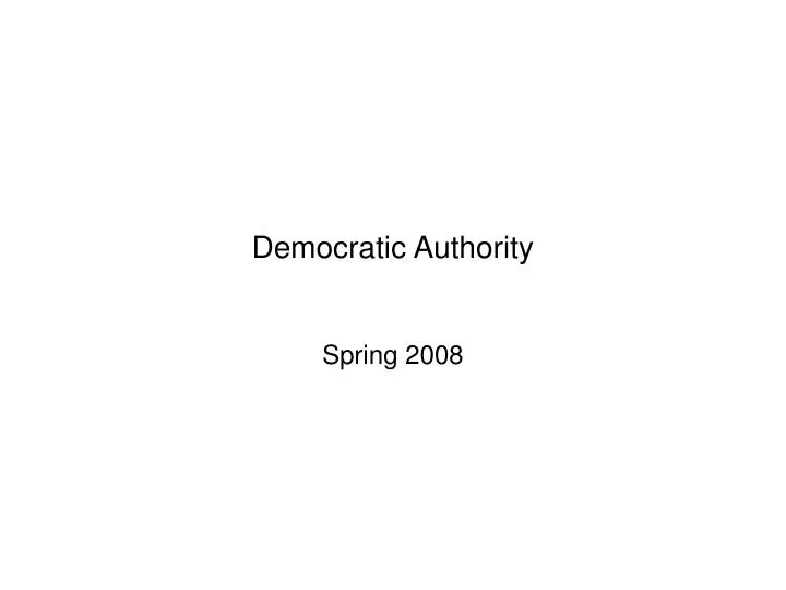 democratic authority