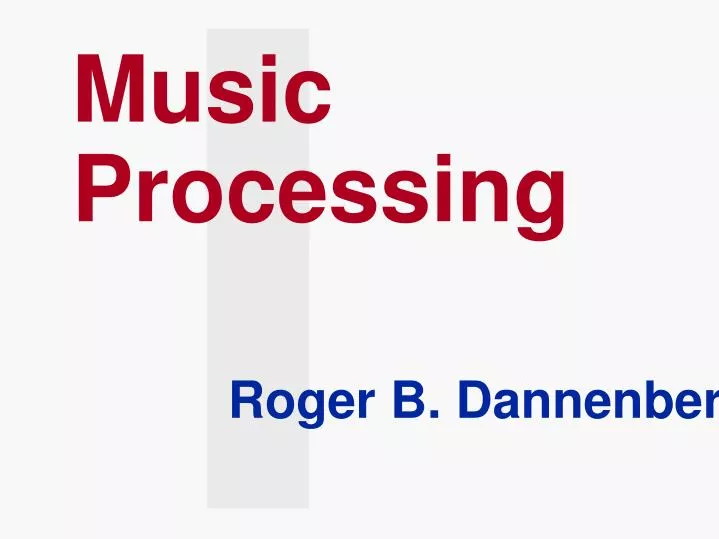 music processing