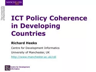 ICT Policy Coherence in Developing Countries