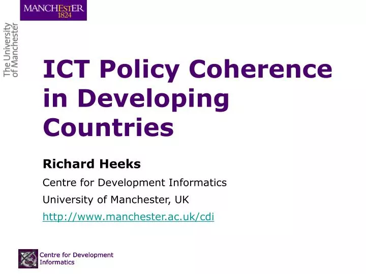 ict policy coherence in developing countries
