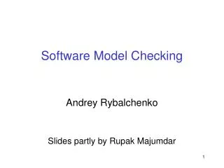 Software Model Checking