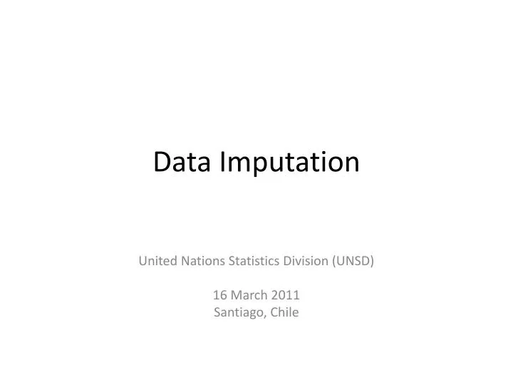 data imputation