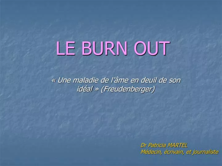 le burn out