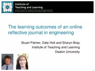 The learning outcomes of an online reflective journal in engineering