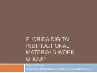 florida digital instructional materials work group