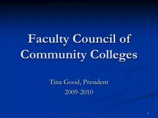 Faculty Council of Community Colleges