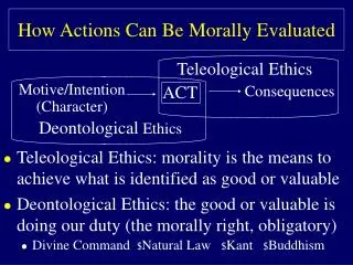 How Actions Can Be Morally Evaluated