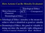 How Actions Can Be Morally Evaluated