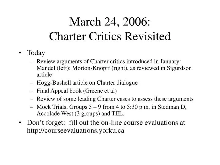 march 24 2006 charter critics revisited
