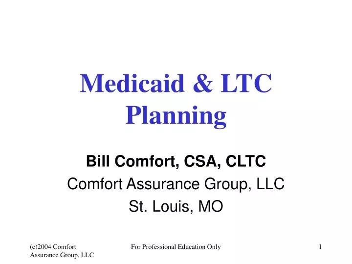 medicaid ltc planning