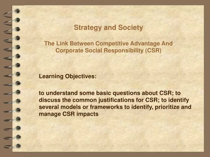strategy and society the link between competitive advantage and corporate social responsibility csr