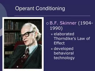 Operant Conditioning