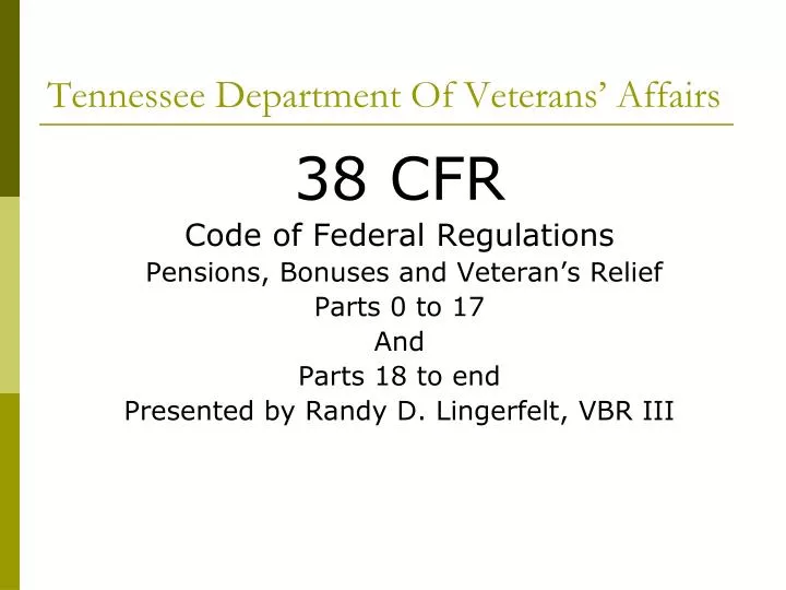 tennessee department of veterans affairs