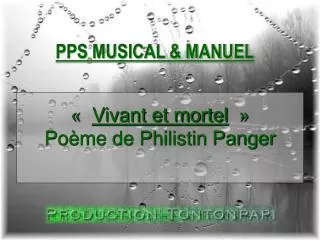 PPS MUSICAL &amp; MANUEL