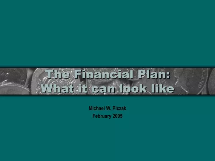 the financial plan what it can look like