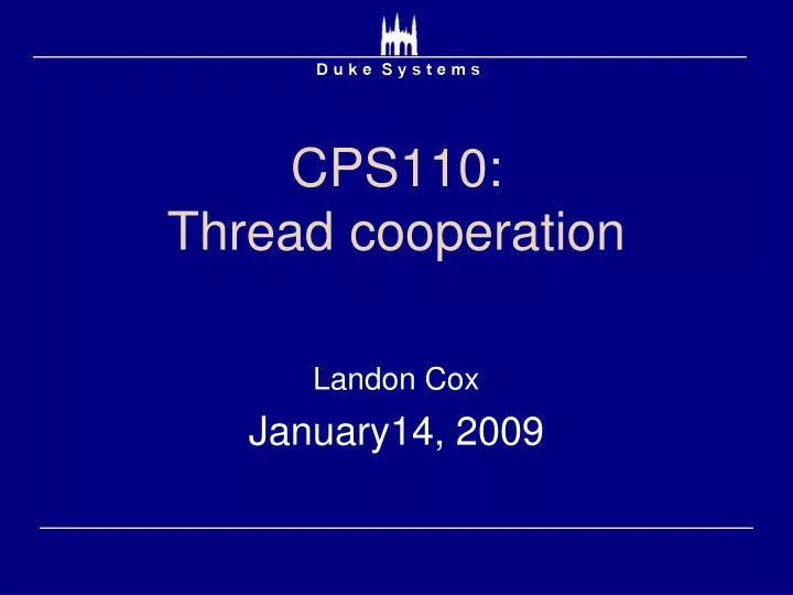 cps110 thread cooperation