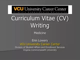 Curriculum Vitae (CV) Writing