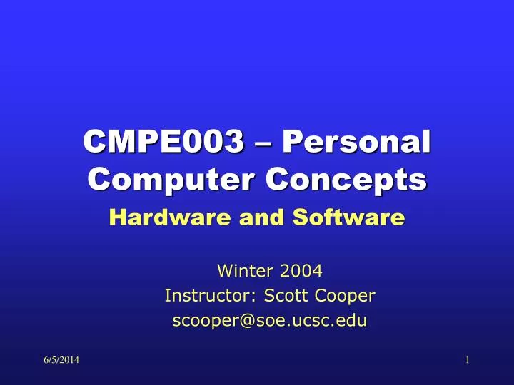 cmpe003 personal computer concepts