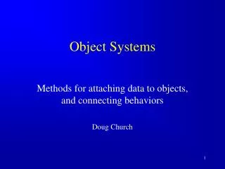 Object Systems