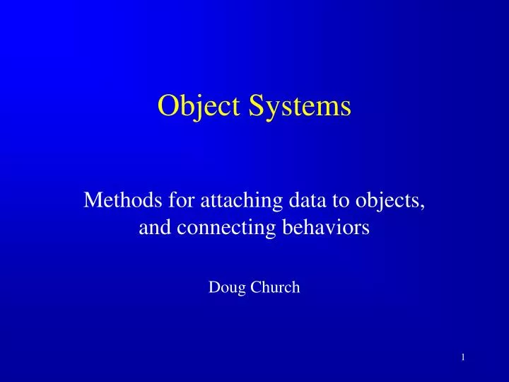 object systems