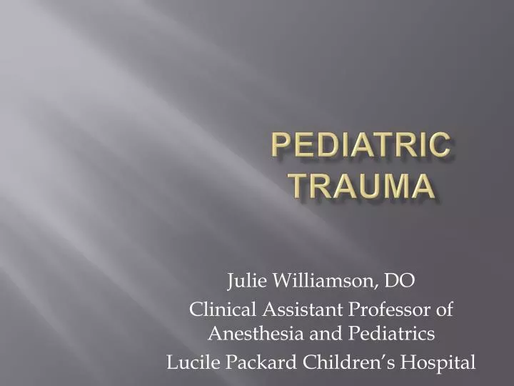 pediatric trauma