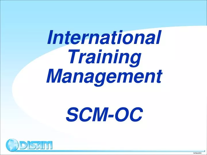international training management scm oc