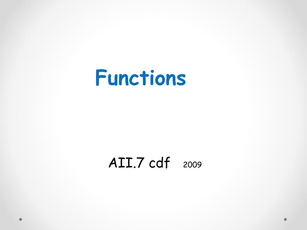 PPT - Functions PowerPoint Presentation, free download - ID:1047940
