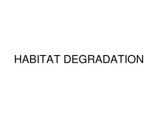 HABITAT DEGRADATION