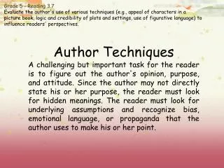 Author Techniques