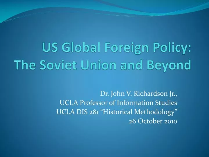 us global foreign policy the soviet union and beyond