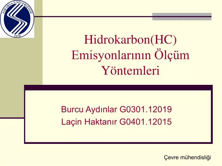 hidrokarbon hc emisyonlar n n l m y ntemleri