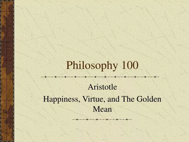 philosophy 100