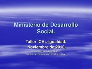 ministerio de desarrollo social