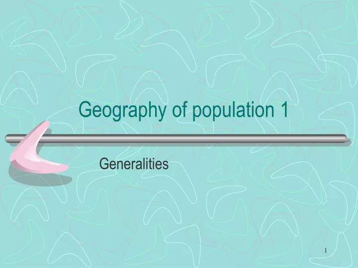 geography of population 1