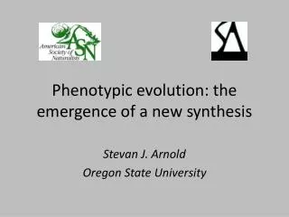 Phenotypic evolution: the emergence of a new synthesis