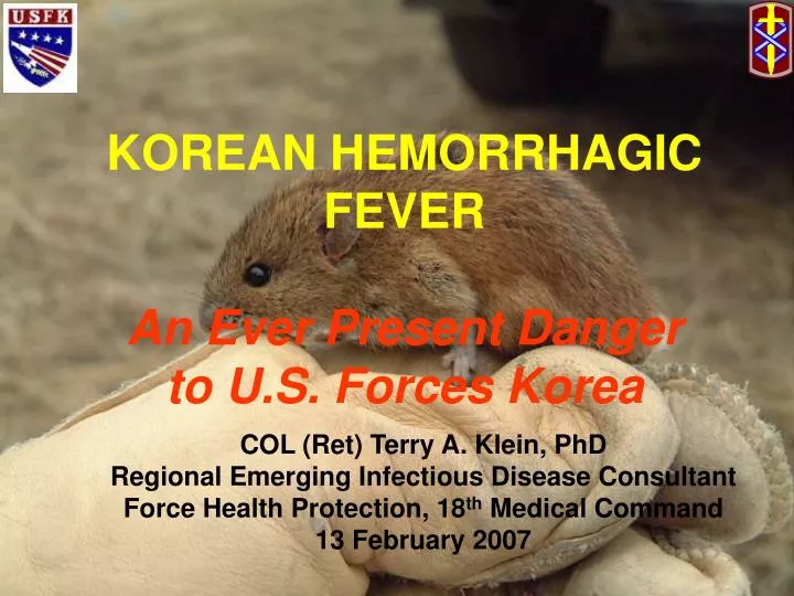 korean hemorrhagic fever an ever present danger to u s forces korea
