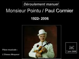monsieur pointu paul cormier