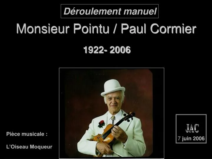 monsieur pointu paul cormier