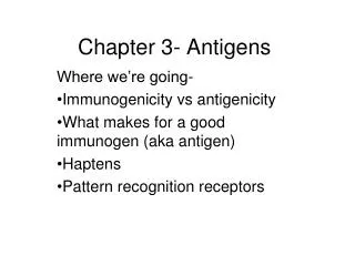 Chapter 3- Antigens