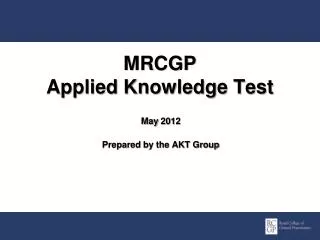 MRCGP Applied Knowledge Test