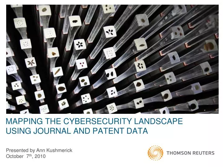 mapping the cybersecurity landscape using journal and patent data