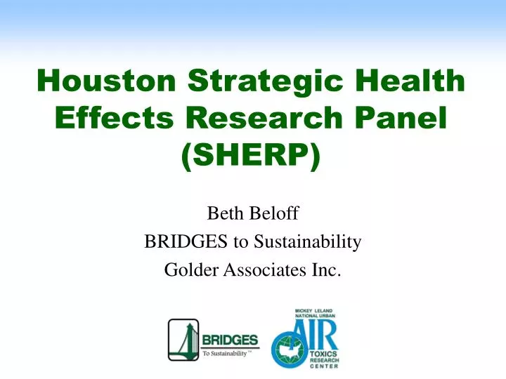 houston strategic health effects research panel sherp