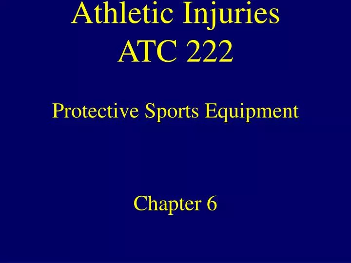 athletic injuries atc 222