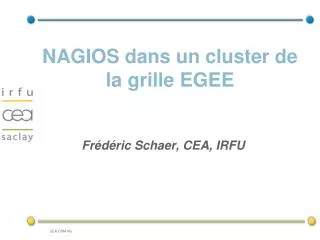 nagios dans un cluster de la grille egee