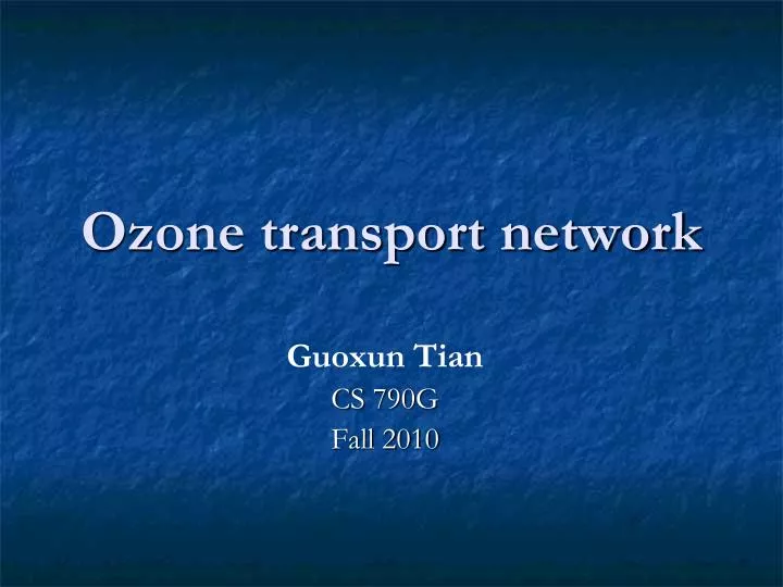 ozone transport network