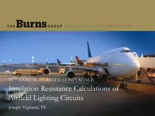 Insulation Resistance Calculations of Airfield Lighting Circuits