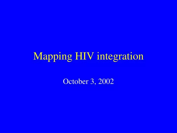 mapping hiv integration