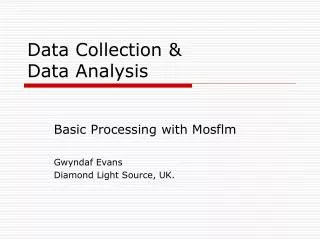 Data Collection &amp; Data Analysis